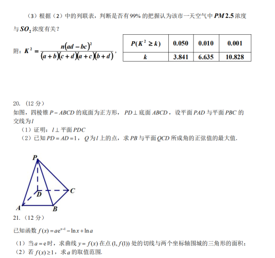 2020山东高考数学试题及答案解析