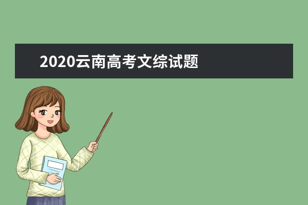 2020云南高考文综试题