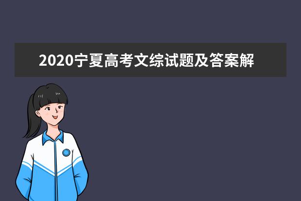 2020宁夏高考文综试题及答案解析