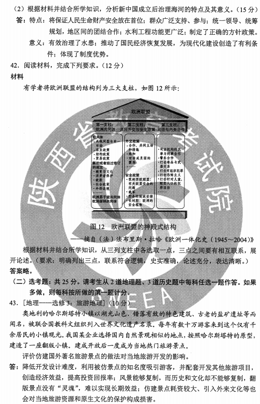 2020全国2卷高考文综试题及答案解析