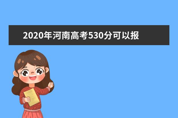 2020年河南高考530分可以报考什么大学(理科+文科)