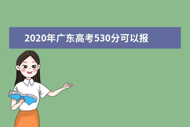 2020年广东高考530分可以报考什么大学(理科+文科)