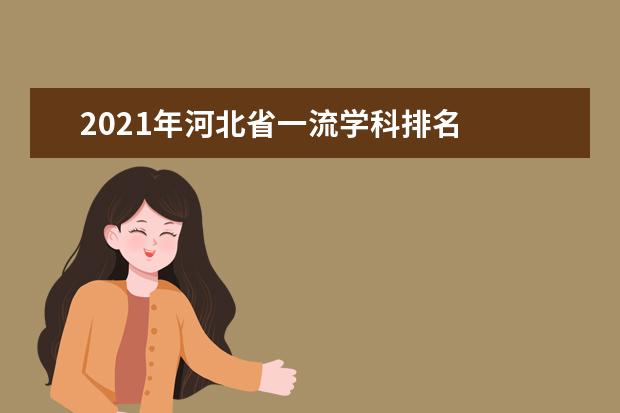 2021年河北省一流学科排名