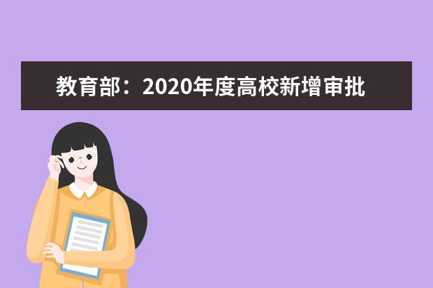 教育部：2020年度高校新增审批本科专业名单(177个)