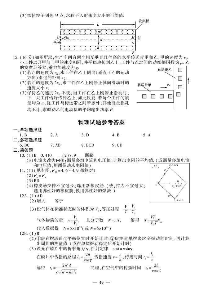 2014年江苏高考物理试题及答案