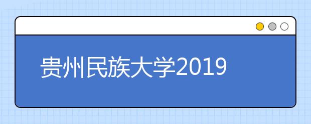 贵州民族大学2019年承认美术统考成绩