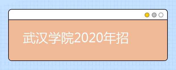 武汉学院2020年招生章程