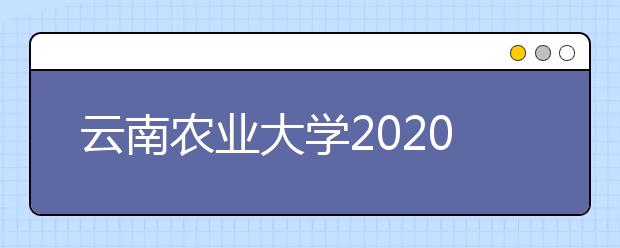 云南农业大学2020年招生章程（含艺术类）