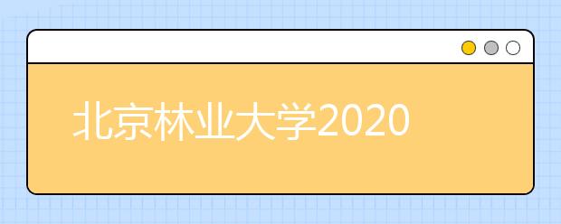 北京林业大学2020年设计学类专业招生计划
