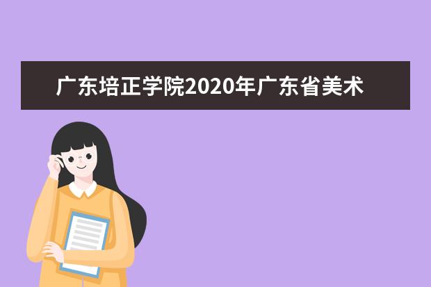 广东培正学院2020年广东省美术类本科招生计划
