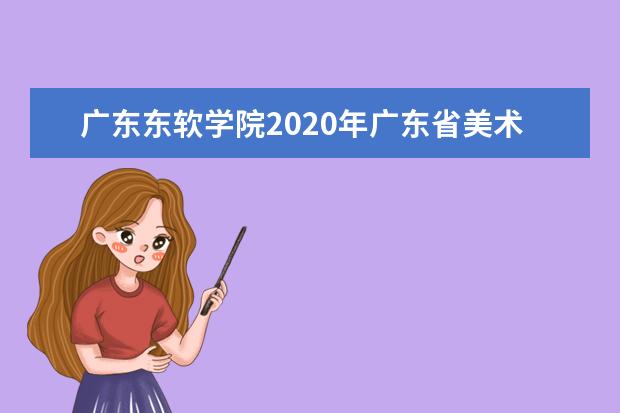 广东东软学院2020年广东省美术类专业招生计划