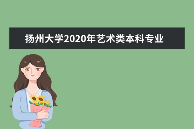 扬州大学2020年艺术类本科专业招生计划