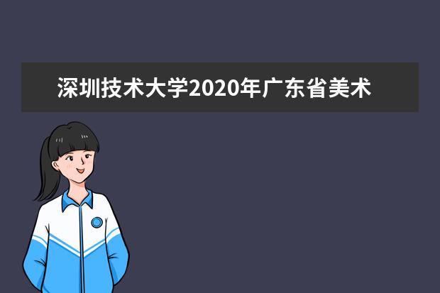 深圳技术大学2020年广东省美术类本科招生计划