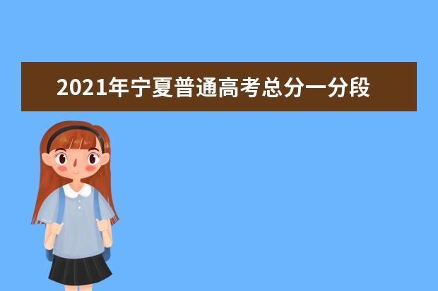 2021年宁夏普通高考总分一分段统计