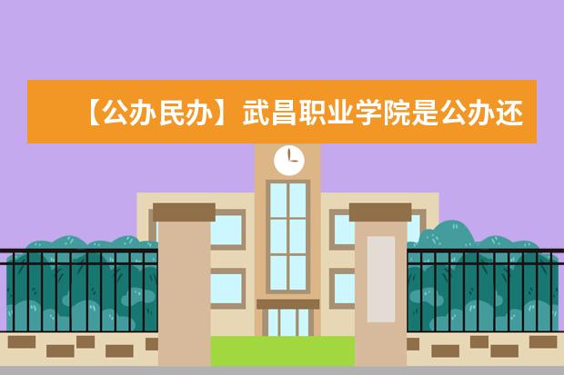 【公办民办】武昌职业学院是公办还是民办大学？