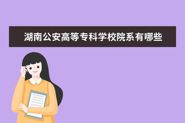 湖南公安高等专科学校师资力量好不好 湖南公安高等专科学校教师配备情况介绍