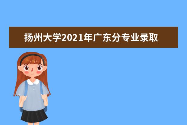 扬州大学2021年广东分专业录取分数线