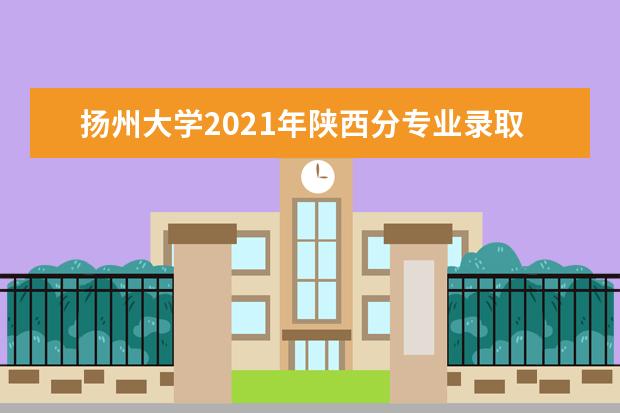 扬州大学2021年陕西分专业录取分数线