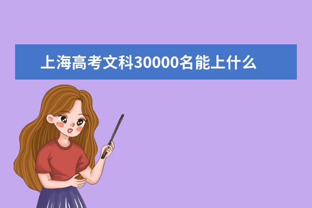 上海高考文科30000名能上什么大学