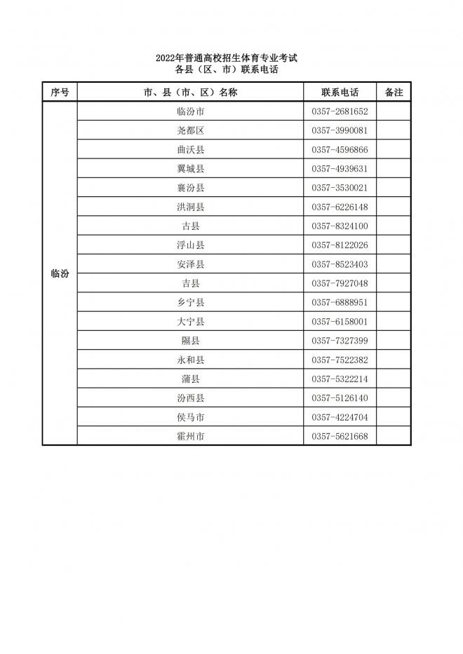 山西关于举行2022年普通高校招生体育专业考试的公告