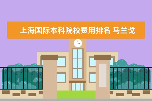 上海国际本科院校费用排名 马兰戈尼上海校区服装设计系学费大概多少? 是和中国...