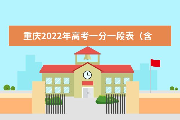 重庆2022年高考一分一段表（含加分）历史类