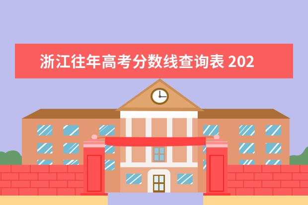 浙江往年高考分数线查询表 2022浙江高考录取分数线一览表