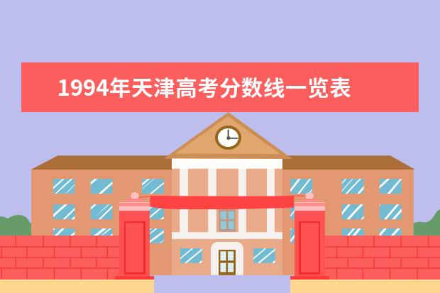 1994年天津高考分数线一览表 历年天津市高考录取分数线