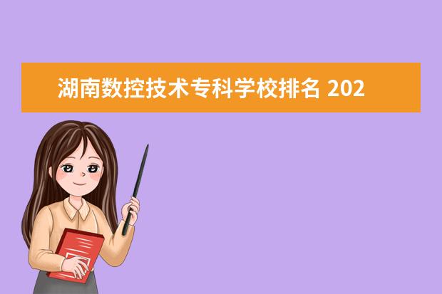湖南数控技术专科学校排名 2022湖南有色金属职业技术学院排名多少名